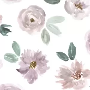 Superfresco Easy Cleo Pink & White Floral Smooth Wallpaper