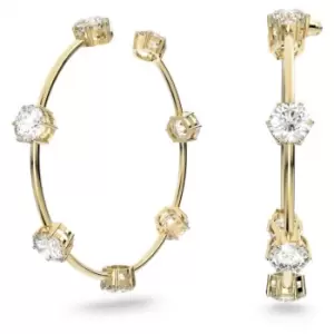 Constella Crystal Gold-tone Plated Hoop Earrings 5622722