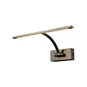 Small 1 Arm Wall Lamp, Picture Light, 1 x 6W LED, 3000K, 470lm, Bronze - Luminosa Lighting