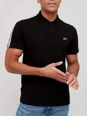 Lacoste Lacoste Taping Short Sleeve Polo, Black Size XL Men