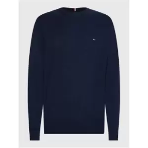 Tommy Hilfiger Pima Org Ctn Cashmere Crew Neck - Blue