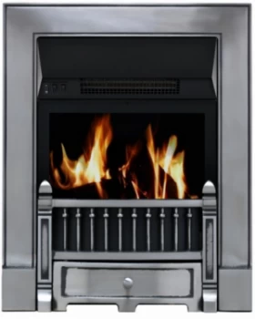 Focal Point Fires Victorian LCD Inset Electric Fireplace - Silver