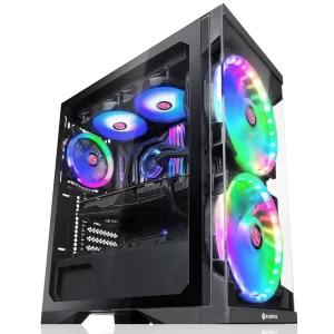 Raijintek Silenos Pro ARGB Mid-Tower Gaming Case - Black Tempered Glass