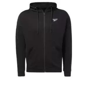 Reebok Workout Ready Piping Zip-Up Sweatshirt Mens - Black