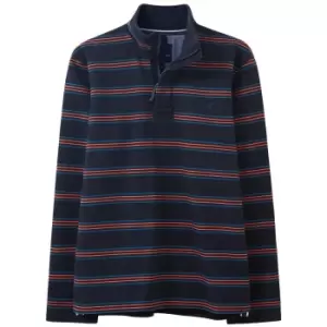 Crew Clothing Mens Padstow Pique Sweat Dark Navy/Dark Blue/Red Orchre XXL