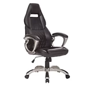 HOMCOM Office Chair Black PU, Cloth, PVC, Plastic, Steel 921-005