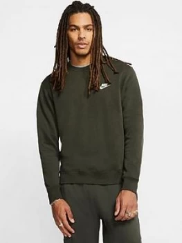 Nike Club Fleece Crew Sweatshirt - Green