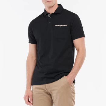 Barbour Mens Corpatch Polo Shirt - Black - XL