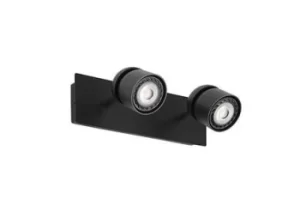 Coco Twin Spotlight Wall Lamp Black 2x GU10