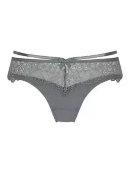 Hunkemoller Naomi Brazilian Brief - Grey, Size S, Women