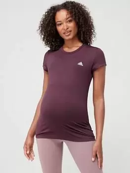 adidas Maternity T-Shirt - Dark Red, Dark Red Size M Women