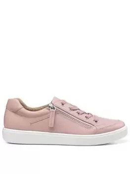 Hotter Hotter Chase Ii Wide Fitting Leather Deck Shoes - Blush, Pink, Size 9, Women