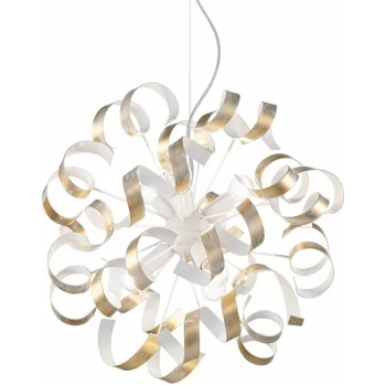 Ideal Lux Lighting - Ideal Lux Vortex - 6 Light Ribbon Ceiling Pendant Gold, E14