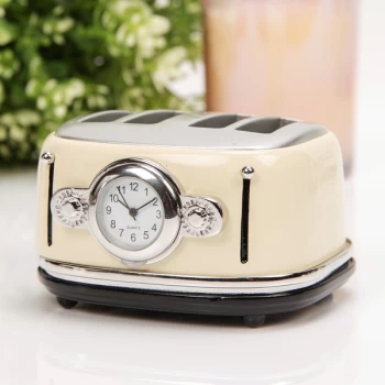 William Widdop Miniature Clock - Cream Toaster