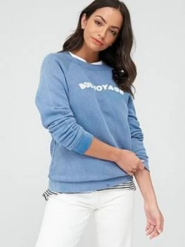 Whistles Bon Voyage Sweatshirt - Pale Blue