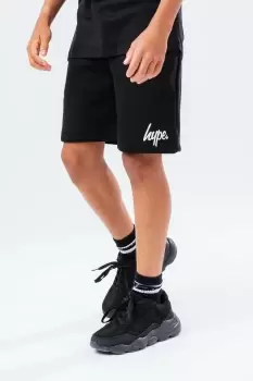 HYPE BOYS BLACK SCRIPT SHORTS