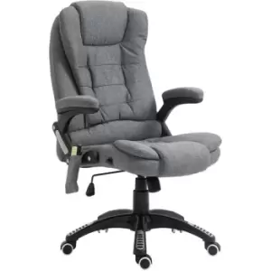 Office Chair w/ Heating Massage Points Relaxing Reclining Grey - Grey - Vinsetto