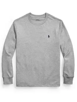 Ralph Lauren Boys Classic Long Sleeve T-Shirt - Grey Marl, Size 8-10 Years=M