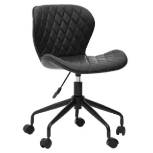 Premier Housewares Brent Armless Home Office Chair, black