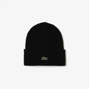 Unisex Lacoste Wool Beanie Size Unique size Black