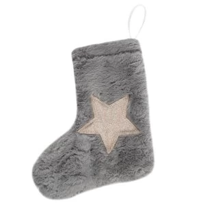 Grey Plush Stocking