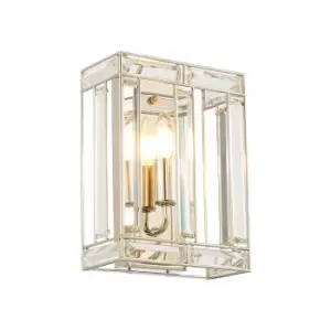 Vestal Square Wall Lamp, E14, Polished Nickel