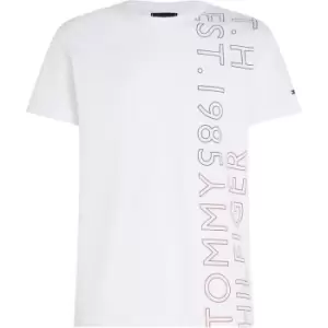 Tommy Hilfiger Off Placement Tee - White