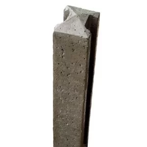 Forest Garden Concrete Fence Post (H)2.36M (W)90mm Grey