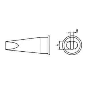 Weller LHT-C Soldering tip Chisel-shaped, straight Tip size 3.2mm Content