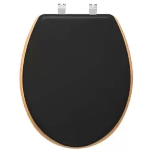 Modern Bamboo Toilet Seat Black