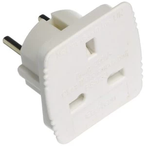 Value Range UKTOEU Travel Adaptor UK plug to Europe (Carded)