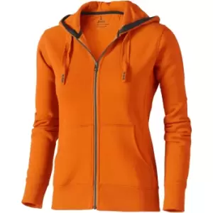 Elevate Womens/Ladies Arora Hooded Full Zip Sweater (M) (Orange)