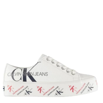 Calvin Klein Jeans Zamira Flatform Trainers - White