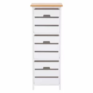 Premier Housewares Newport 3 Drawer Chest, white