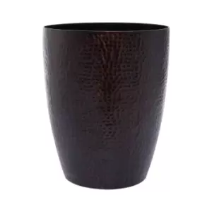 Interiors By Ph Hammered Aluminium Waste Bin - Dark Bronze