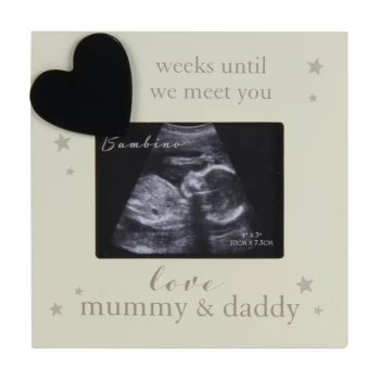 4" x 3" - Bambino Countdown Scan Frame - Mummy & Daddy