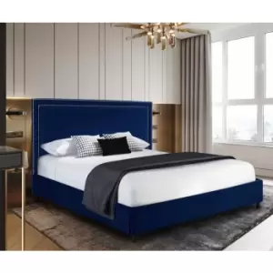 Sensio Upholstered Beds - Plush Velvet, Single Size Frame, Blue - Blue