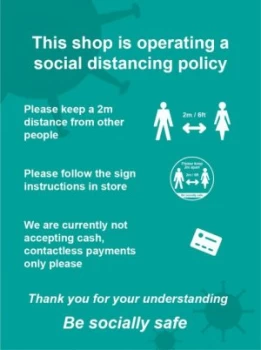 Social distancing A-RPVC (300x400mm)