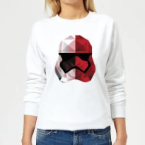 Star Wars Cubist Trooper Helmet White Womens Sweatshirt - White - S