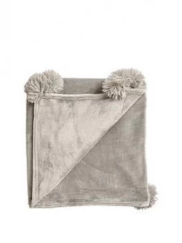 Cascade Home Pom Pom Throw - Mink