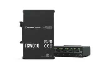 Teltonika TSW010 DIN Rain Switch 5 x RJ45 ports 10/100 Mbps (TSW010000000)