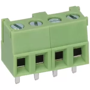 TruConnect 211823 3.81mm 4 Way Low Profile Rising Clamp Terminal Block