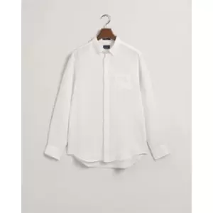 Gant Reg Linen Shirt White S - White