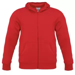 B&C Mens Monster Full Zip Hooded Sweatshirt / Hoodie (2XL) (Red)