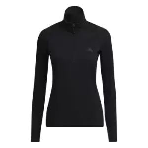 adidas Run Half Zip Top Womens - Black