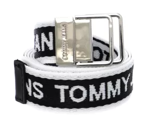 Tommy Jeans Womens Mini Logo Tape Belt - Black - 80cm