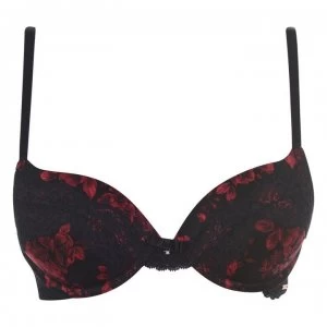 Dorina Floral PU Bra - Red Rose 154