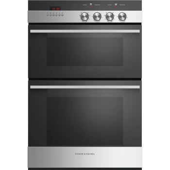 Fisher & Paykel Designer OB60B77CEX3 Built In Electric Double Oven - Black / Stainless Steel - A/A Rated