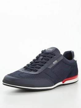 Hugo Boss Saturn Low Profile Mesh Trainers Dark Blue Size 7 Men