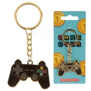 Game Over Controller Enamel Keyring